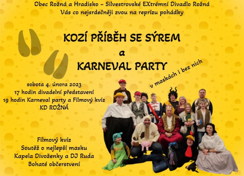 KOZÍ PŘÍBĚH SE SÝREM A KARNEVAL PARTY